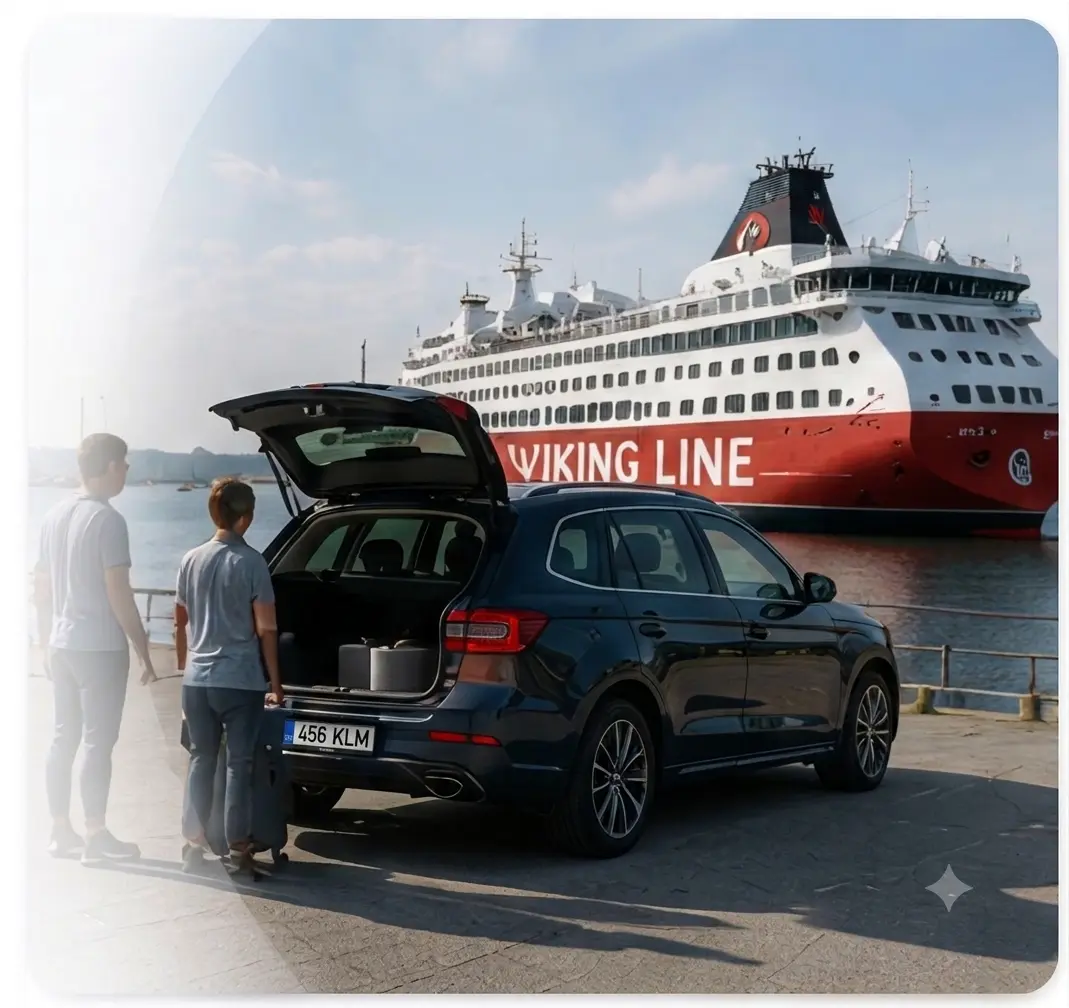 Car rental in Estonia after arriving by ferry from Helsinki